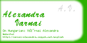 alexandra varnai business card